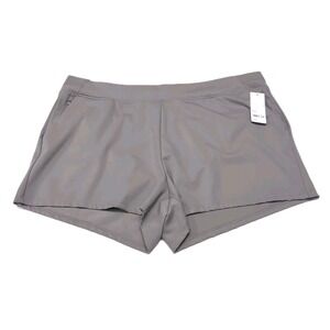Yogalicious Lux On The Move Short Womens Plus Size 3X Gray Pockets NEW NWT